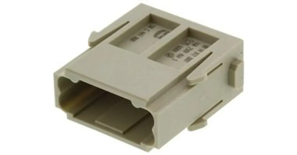 Ipari csatlakozó betét modul apa 12P 10A 250V krimpelt csapos Han 12MOD DD HARTING Akciós ár