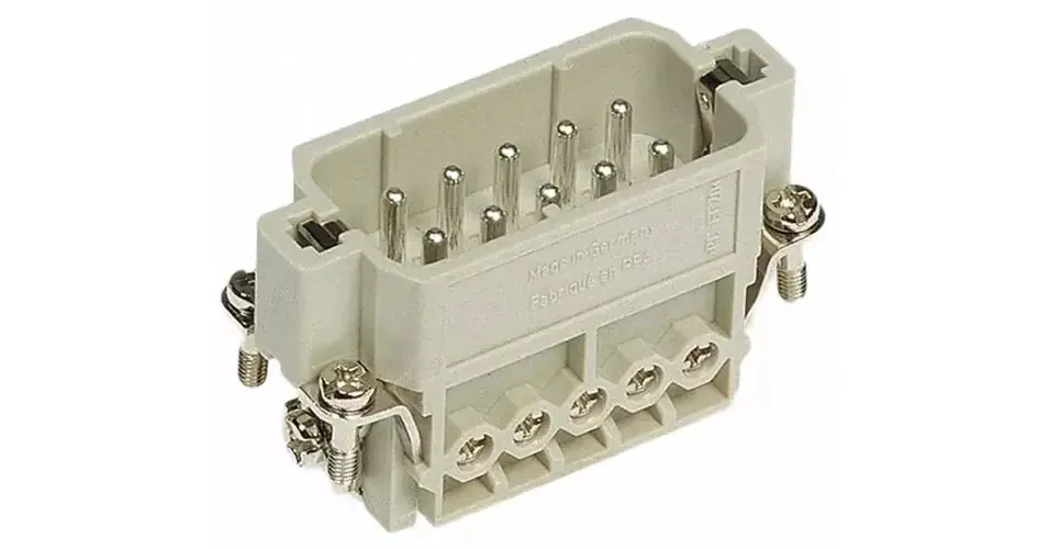 Nézd meg most Ipari csatlakozó betét apa 10P 16A 250V csavaros csapos termoplaszt-betét Han 10A-STI-S HARTING