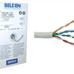 Alacsony ár Adatátviteli LAN kábel UTP Cat5e 4x2x24AWG tömör réz szürke UTP 305m BELDEN