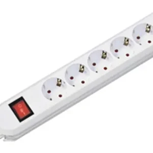 Asztali elosztósor gyerekvédős 1.5mm2 1.5m 6x2P+E/230V 16A kapcsolós fehér IP20 Smart Bachmann Újdonság