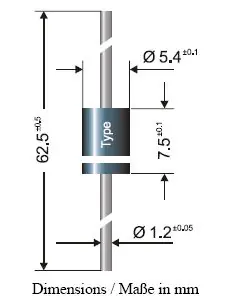 Szuper akció Dióda 400V 5A/200Ap <200nS GI BY500-200