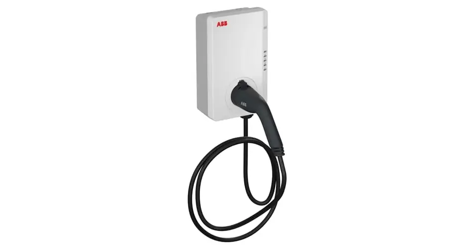 Népszerű E-autó töltő RFID 5m-kábel 3-fázis 1x 11kW fali 1xT2 IP54 műanyag Terra AC-W11-G5-R-0 ABB