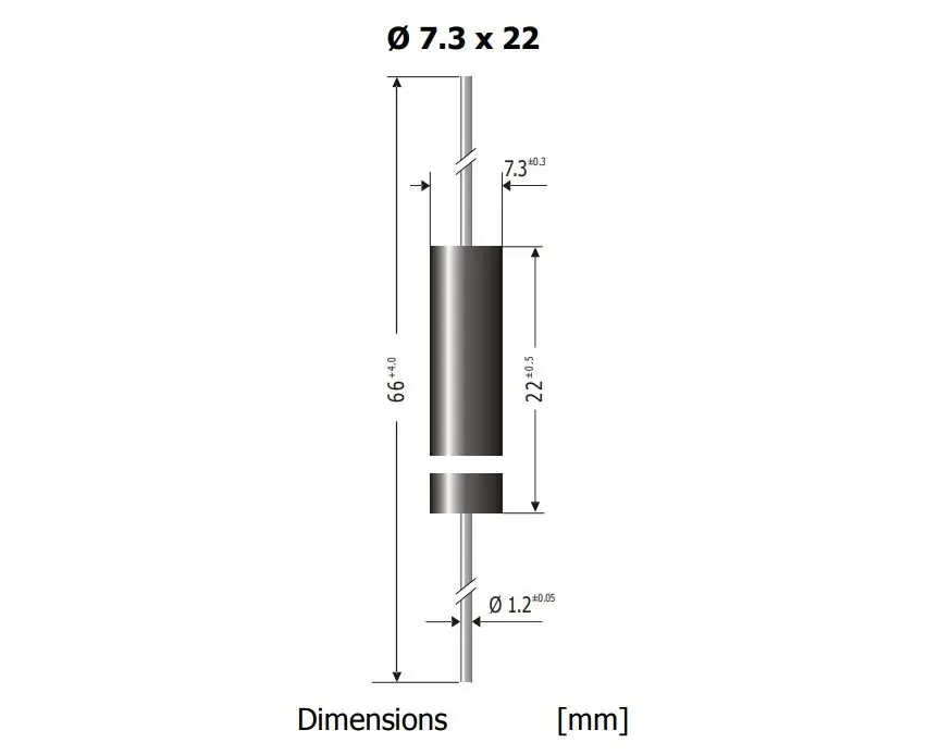 Dióda 12000V 0.5A/30App, HV Dióda BY12 Prémium