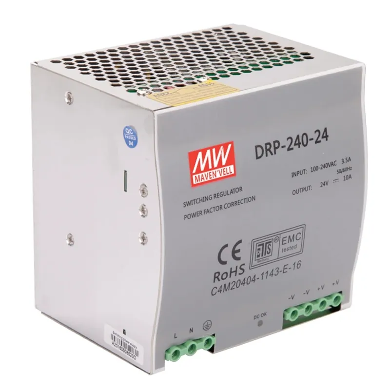 Kimeneti feszültség: 36V - 1db Single Output DR-240 240W Din Sínes kapcsoló típus Ipari tápegység 12V 15V 24V 36V 48V Korlátozott ajánlat