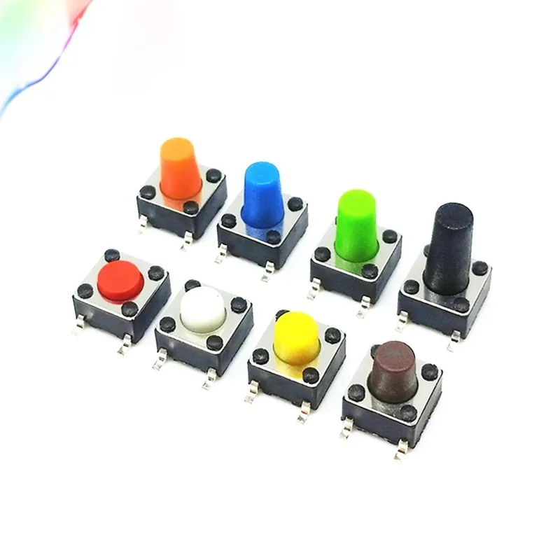 Utolsó esély Szín: kék - 50db Ingyenes vásárlás 6*6*8,5mm Light touch kapcsoló DIP4 BE/KI Érintőgomb Érintős mikrokapcsoló gombok