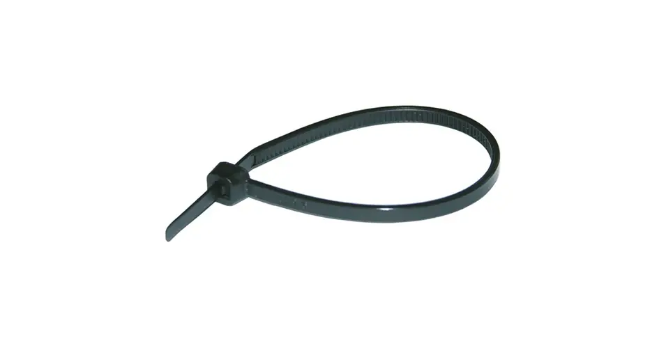 Alacsony ár Kötegelő 100mm x 2.5mm fekete műanyag belsőfogas 25mm-max.kötegátmérő Haupa