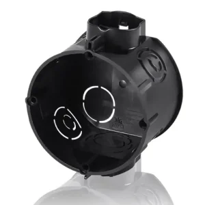 Alacsony ár Süllyesztett szerelvénydoboz 1-es kerek 45mmx 65mm-átmérő fekete műanyag E106M25 F-TRONIC