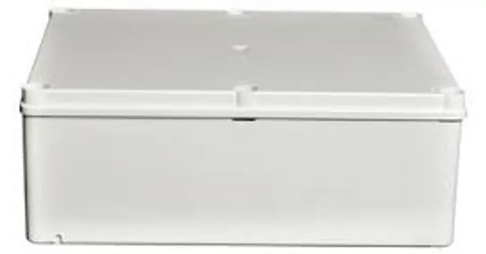 Végkiárusítás Kötődoboz falonkívüli műanyag 310mm x 240mm 110mm szürke teli fedél-fedél IP55 System Pro E ABB