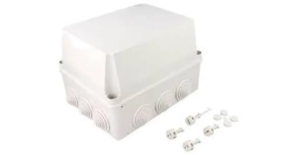Kötődoboz falonkívüli műanyag 220mm x 170mm 150mm szürke teli fedél-fedél IP55 System Pro E ABB Azonnali szállítás