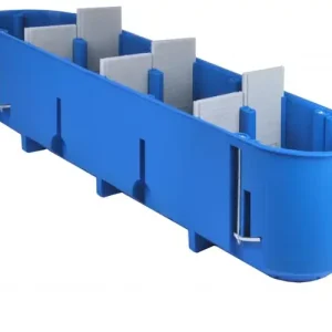 Gipszkarton szerelvénydoboz 4-es ovális 68mmx 280mmx 65mm-átmérő kék műanyag P4x60D SIMET Utolsó esély