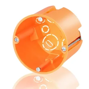 Ingyenes szállítás Gipszkarton szerelvénydoboz mély 1-es kerek 68mm-átmérő narancs műanyag csavarral E117 F-TRONIC