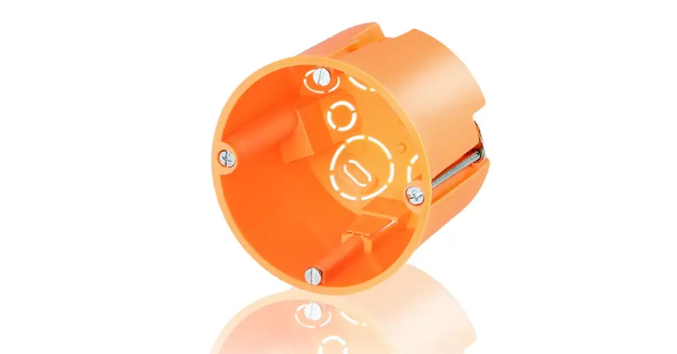 Ingyenes szállítás Gipszkarton szerelvénydoboz mély 1-es kerek 68mm-átmérő narancs műanyag csavarral E117 F-TRONIC