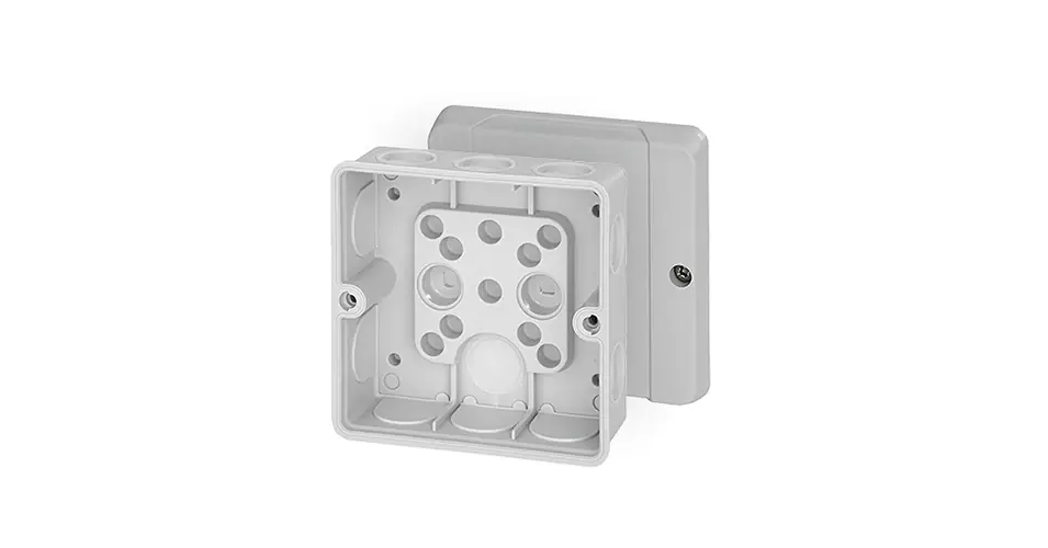 Kötődoboz falonkívüli 98mmx 98mmx 55mm szürke műanyag IP55 11 DE 9340 Hensel Akció