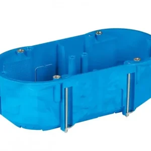 Gipszkarton szerelvénydoboz 2-es ovális 68mmx 140mmx 65mm-átmérő kék műanyag P2x60D SIMET Ne maradj le