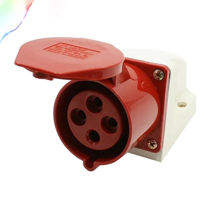 AC 380-415V 32A piros vízálló IP67 3P E IEC309-2 ipari aljzat Árcsökkenés