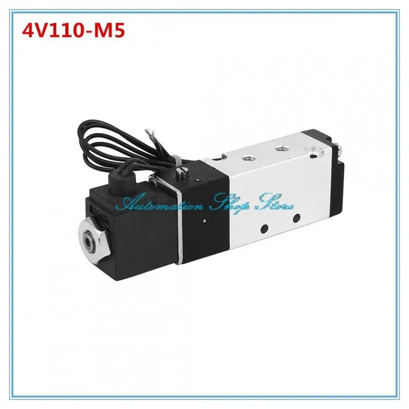 Azonnal elérhető Szín: AC220 - DC12V 24V AC110V 220V 2 állású 5 utas semleges elektromos mágnesszelep levegőszabályozó szelep 4V110-M5