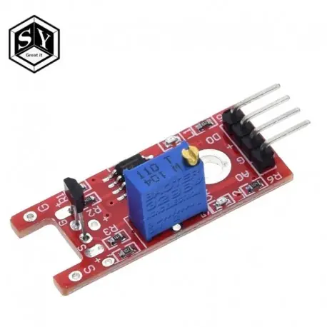 Intelligens elektronika 4pin KY-024 lineáris mágneses csarnok kapcsolók sebességszámláló érzékelő modul DIY Népszerű