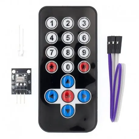 HX1838 készlet - Infravörös IR vezeték nélküli távvezérlő modul készletek HX1838 barkácskészlet Raspberry Pi arduino Azonnal elérhető