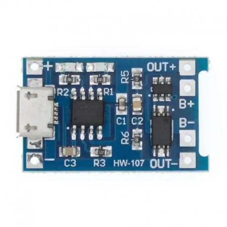 TP4056 modul - 5db TP4056 5V 1A mikro USB 18650 lítium akkumulátor töltőtábla töltő modul védelem kettős funkciók Árengedmény