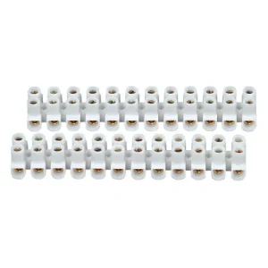 Biztonságos fizetés Sorkapocssáv darabolható 12P 41A 450V termoplaszt 4-6mm2/sokerű 2.5-6mm2/tömör fehér Kopp