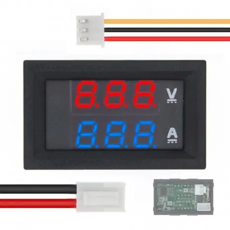 50db DC 0-100V 10A digitális feszültségmérő ampermérő kettős kijelző feszültségérzékelő árammérő panel Korlátozott ajánlat