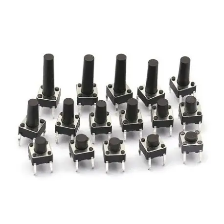 Expressz kézbesítés 6X6X4,3mm - 1000db 4pin 6 * 6 Micro Tact nyomógombos kapcsolók DIP 6x6x4.3 / 5/8/10/12/15 MM 4,3mm 5mm 8mm 10mm 12mm 15mm