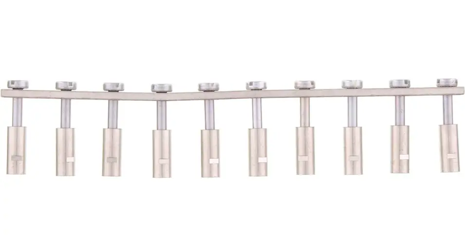 Gyors kiszállítás Keresztösszekötő 10-pólusú szigeteletlen 47A 12mm-mod.táv 16mm2 sorkapocshoz (RK16) Q 10 CONTA-CLIP