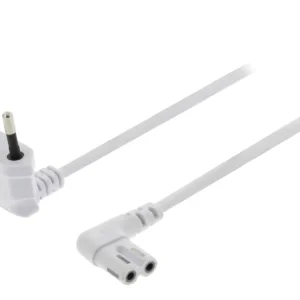 Hálózati kábel LED TV-hez 3m, 2x0,75mm2 (fehér) Végkiárusítás