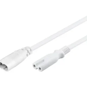 Biztonságos vásárlás Hálózati hosszabbító kábel 2x0.75mm2 2m. C8 dugó - C7 aljzat. fehér