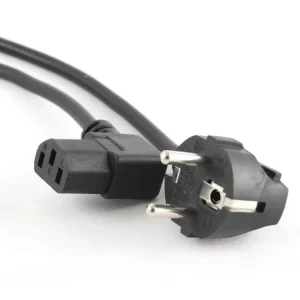 Alacsony ár 3p. hálózati dugó 90° 230V, kábel 1,8m, 3p. aljzat PC 90°, 10A 250Vac