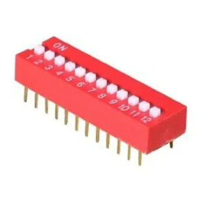 Akciós ár 12 érintkezős DIP kapcsoló standard Red