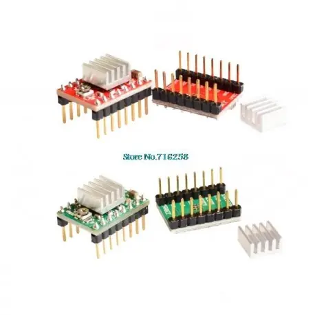 Expressz kézbesítés Kék - Nes termék !! 10db / tétel Reprap Stepper Driver A4988 léptetőmotoros meghajtó hűtőbordával