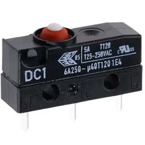 Biztonságos fizetés Mikrokapcsoló 5A 250Vac ON-(ON) IP67 3p. PCB 20x9,3x6.5mm DC1C-H1AA