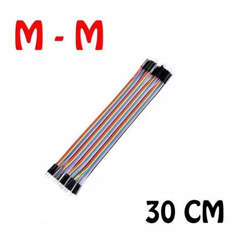 Árcsökkenés 40db / tétel 30cm 1p-1p férfi-férfi jumper huzal Dupont kábel kenyérlap