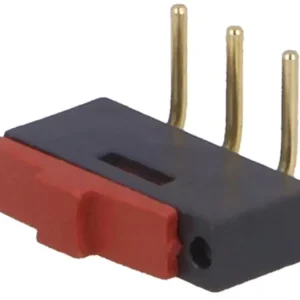 Ingyenes szállítás Toló kapcsoló 1x3p. 10x2,5x5mm (magasság gombbal: 6,4mm) 90°-os láb