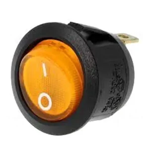 Vedd meg online Billenő kapcsoló, sárga kerek, 1x6A 250V, 2pozició, glimm, I/O ON-OFF