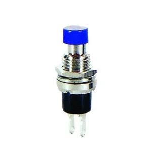 Expressz kézbesítés Zárt nyomókapcsoló (kék) 1A 250V, fém tengellyel ON-(OFF)