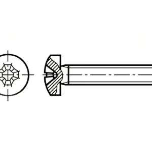 Ne maradj le Acél csavar M2.5 x 6mm 0,45mm menet emelkedés, hengeres, Ph1