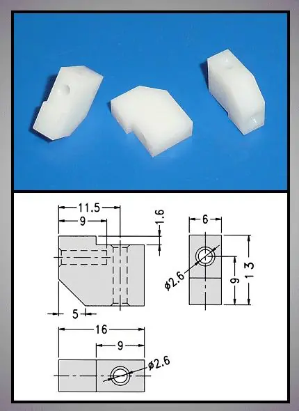 PCB-MB-01 PMB-1 műanyag 90°-os rögzítő elem 16x13x6mm Legkelendőbb