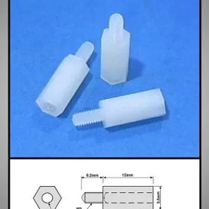 Vedd meg most Távtartó 12.7mm M3 1belső 6mm / 1külső 6mm műanyag
