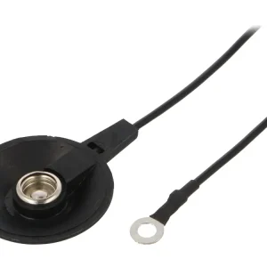 Újdonság Antisztatikus 10,3mm anya patent, lerúgás biztos fej – 5mm gyűrű, 1MOhm, 3m hosszú kábel