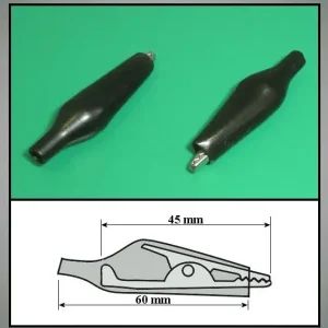 Népszerű Krokodilcsipesz 44/60mm fekete