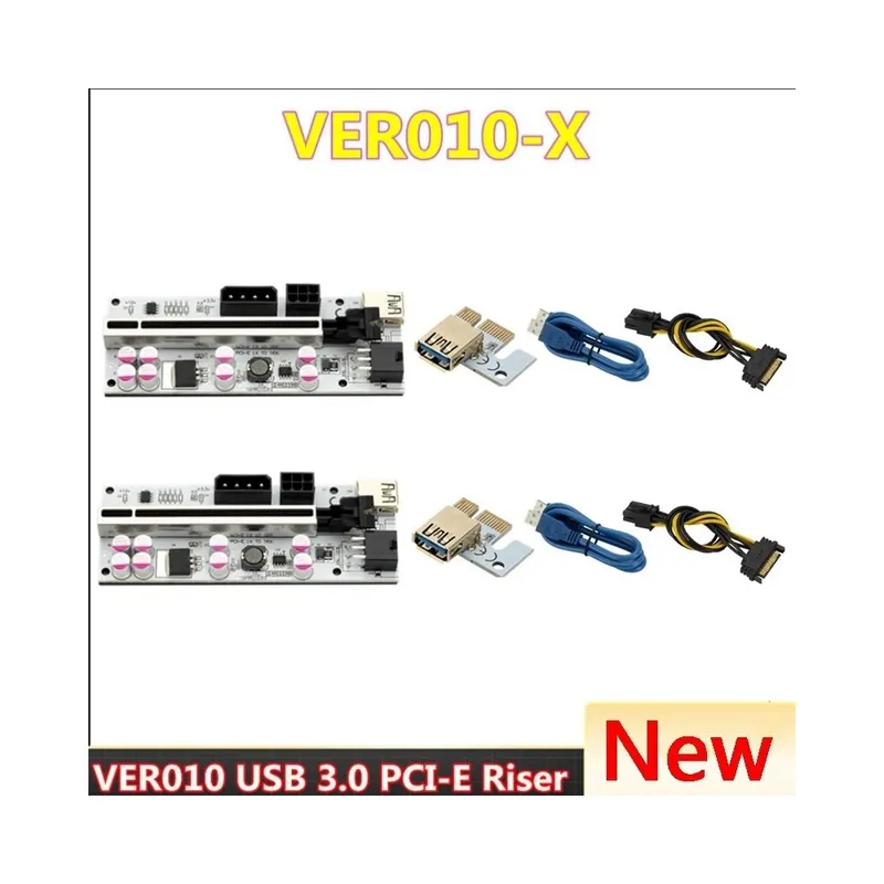 Expressz kézbesítés 0,6 m - VER010 PCI-E Riser Card 60 cm USB 3.0 kábel PCI Express 1X–16X Extender PCIe Adapter GPU grafikus kártyához