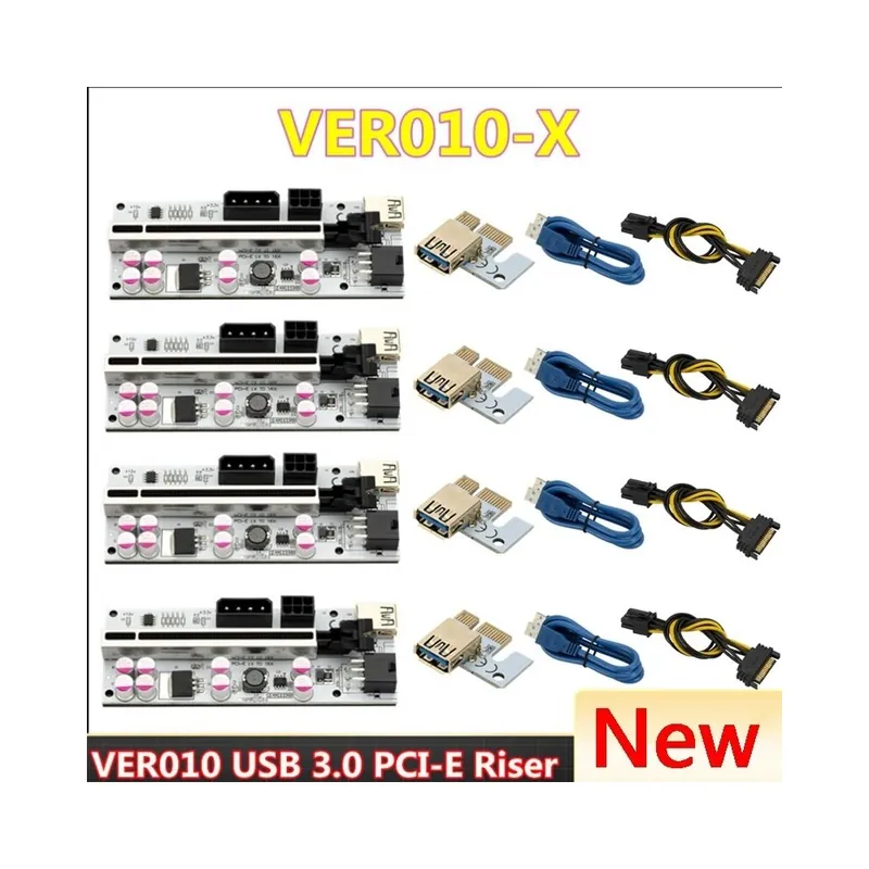 0,6 m - VER010 PCI-E Riser Card 60 cm USB 3.0 kábel PCI Express 1X–16X Extender PCIe Adapter GPU grafikus kártyához Biztonságos fizetés