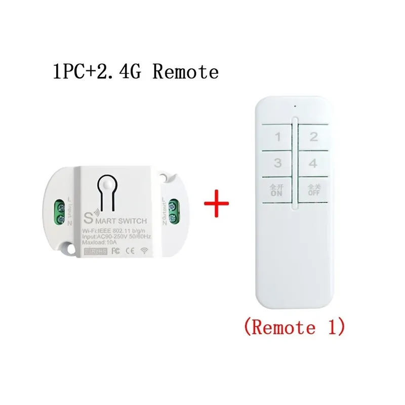 Csak ma Csomag: készlet 1 - DIY WiFi BT 2.4G Smart Light Switch univerzális megszakító időzítő hang / távirányító Az Alexa