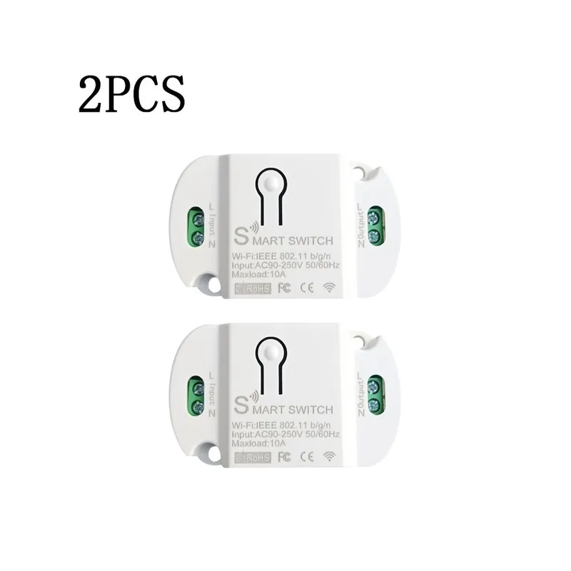 Csomag: 2 db - Mini modul Wifi fénykapcsoló vezeték nélküli APP távirányító kapcsoló SmartHome elektromos kapcsolók Árcsökkenés