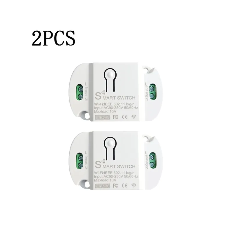 Csomag: 2 db - DIY WiFi BT 2.4G Smart Light Switch Breaker Timer Smart Life APP Hang/távirányító Az Alexa Google Home Alice Szuper ajánlat