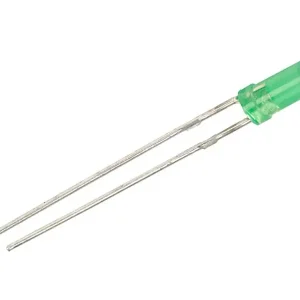 Biztonságos fizetés LED 3mm zöld, hengeres, lapos véggel 1...4mcd L-424GDT