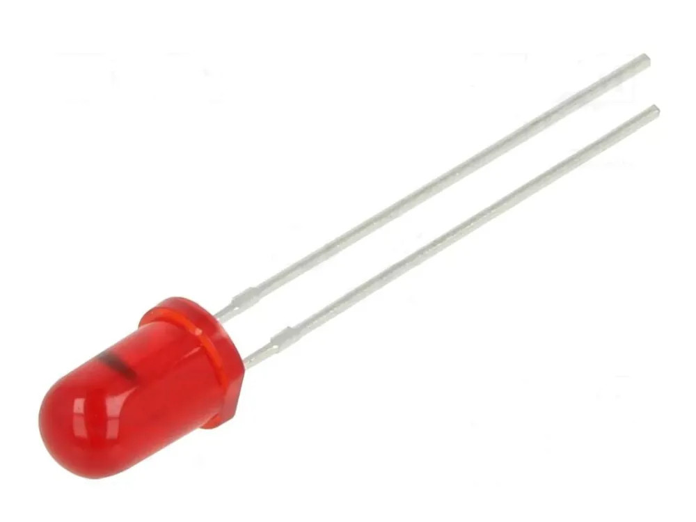 Azonnali szállítás LED 5mm villogó élénk piros diffúz 400...800mcd Vf: 3,5...14V L-56BSURDK
