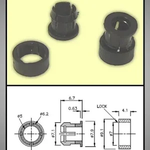 Kihagyhatatlan ajánlat LED foglalat 5mm 2 részes plasztik